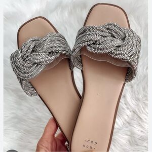 A New Day Iliana Silver Rope-Style Sandals